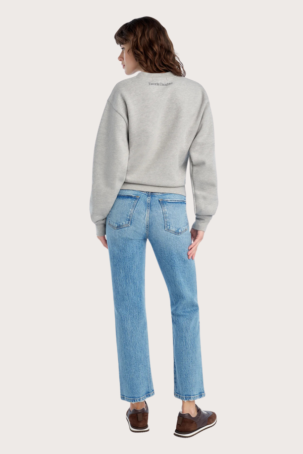 The Mom of The Year Varsity Sweatshirt in Heather Gray