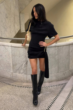 Martini Mini Dress in Onyx