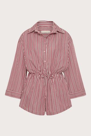 Freja Playsuit - Clare Stripe