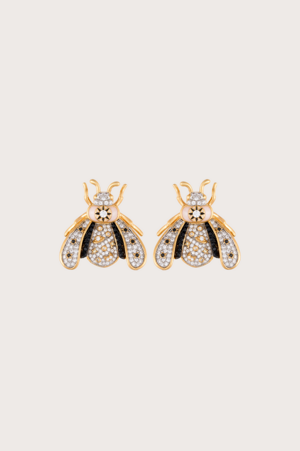Vespa Happy Crystal Stud Onyx Stud Earrings