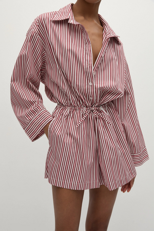 Freja Playsuit - Clare Stripe