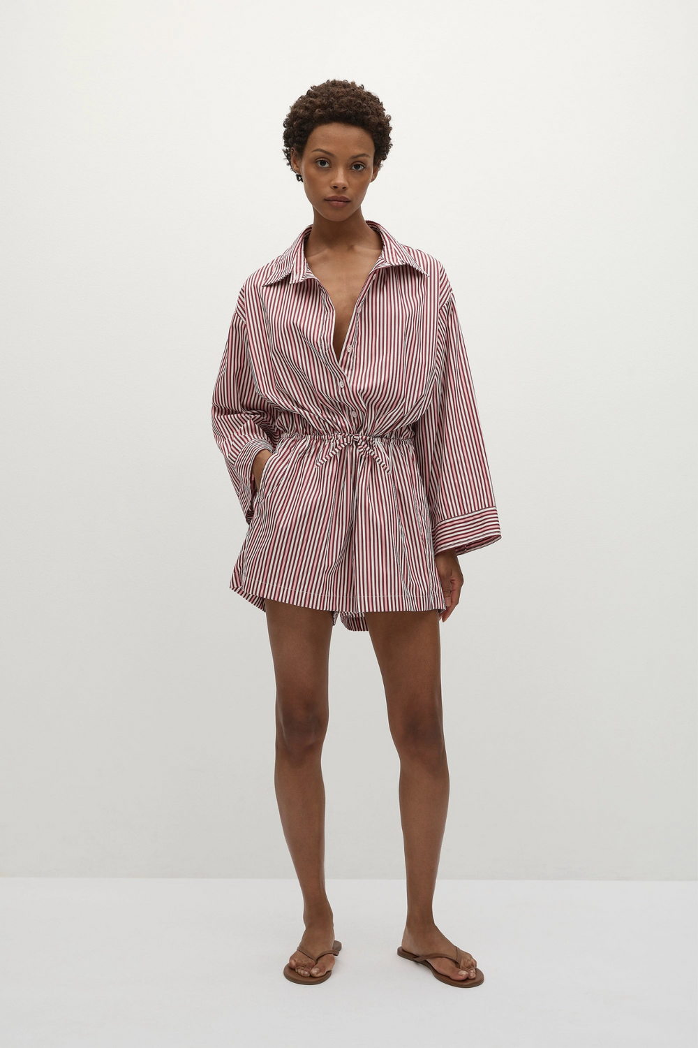 Freja Playsuit - Clare Stripe