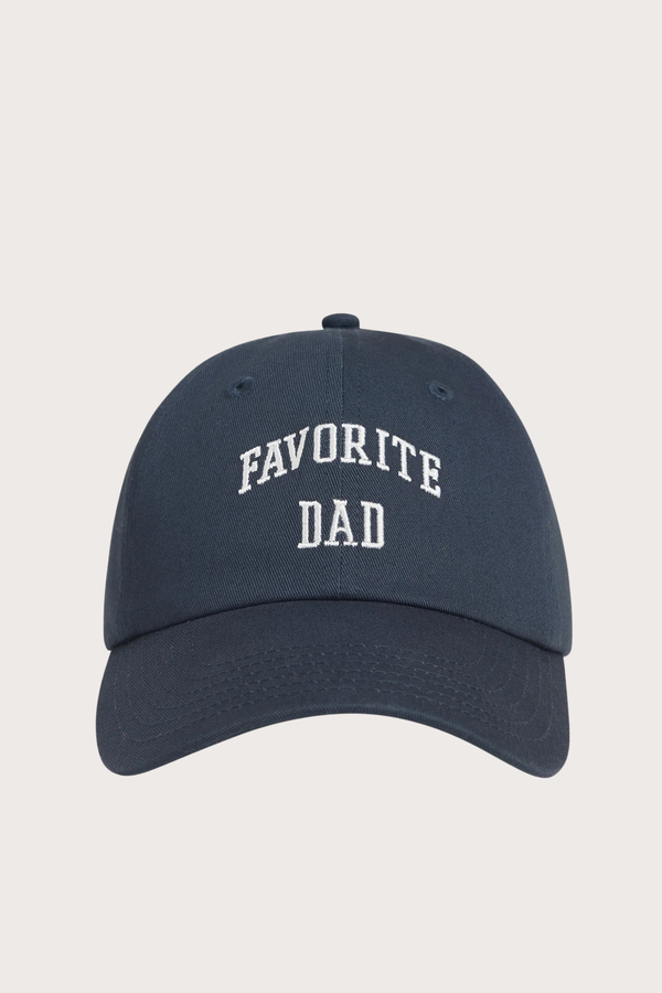 Favorite Dad Baseball Cap in Navy