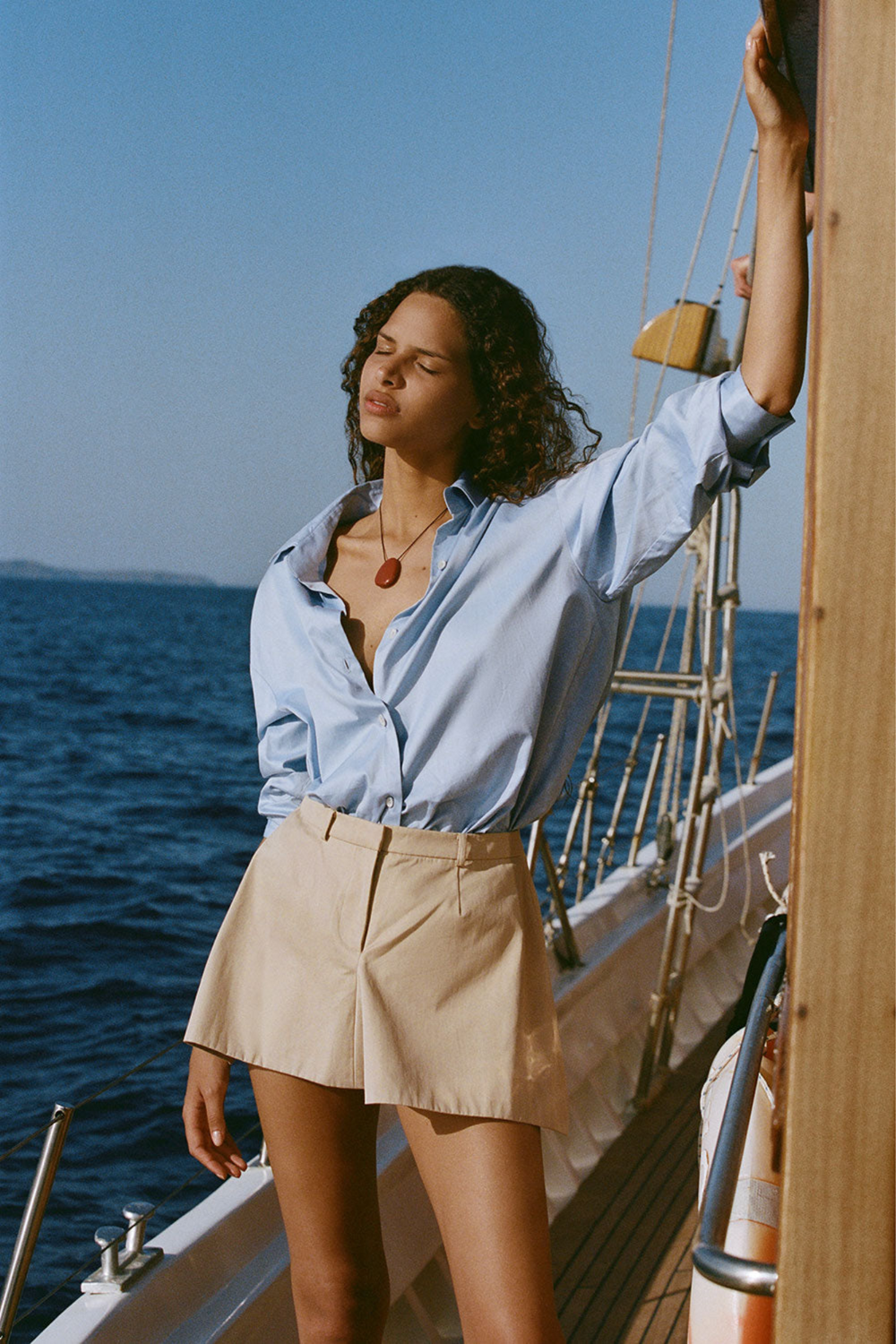 En Vau Oversized Shirt - Blue