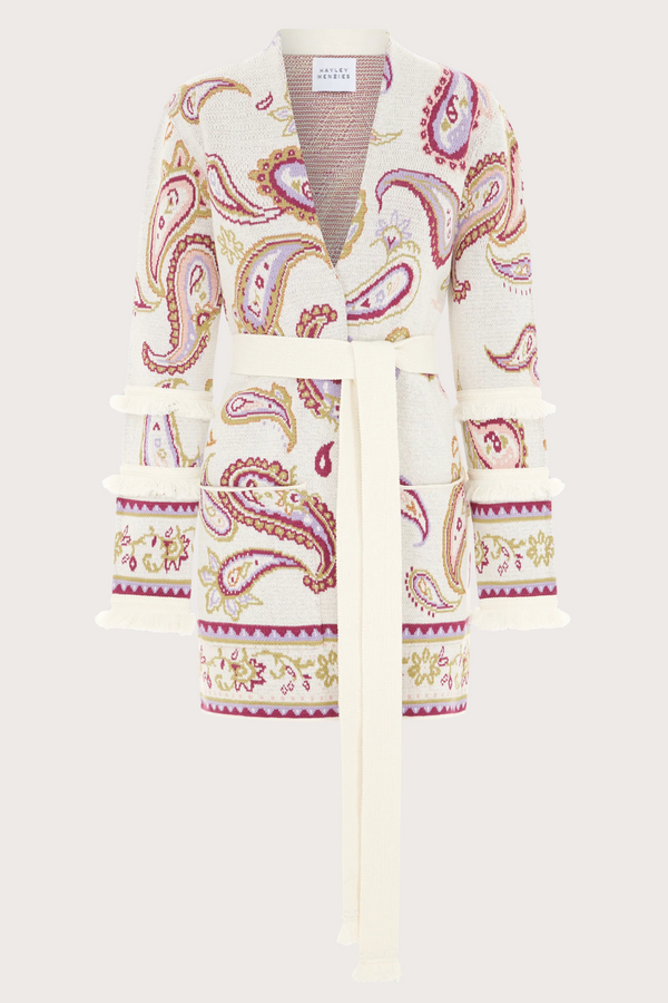 Jimi Jude Jacquard Cardigan Cream