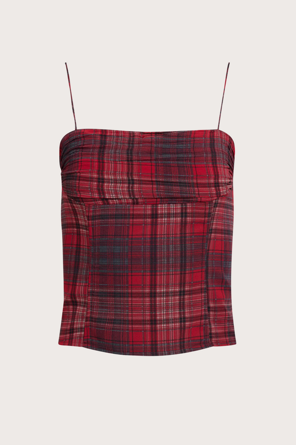 Humphrey Cami in Crimson Plaid