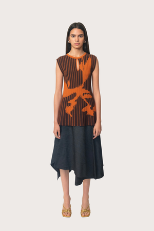 Paraiso Knit Top in Burnt Orange