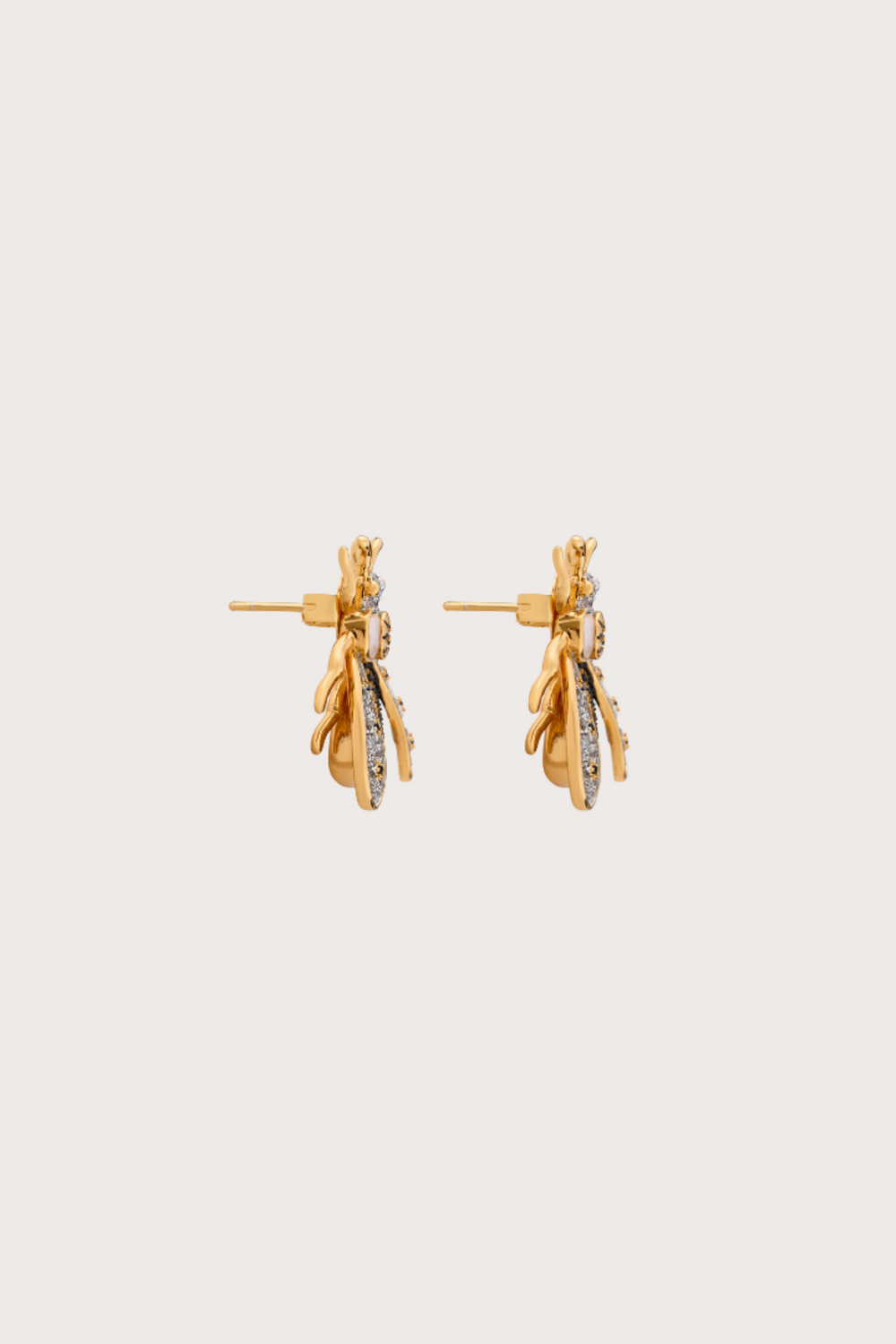 Vespa Happy Crystal Stud Onyx Stud Earrings