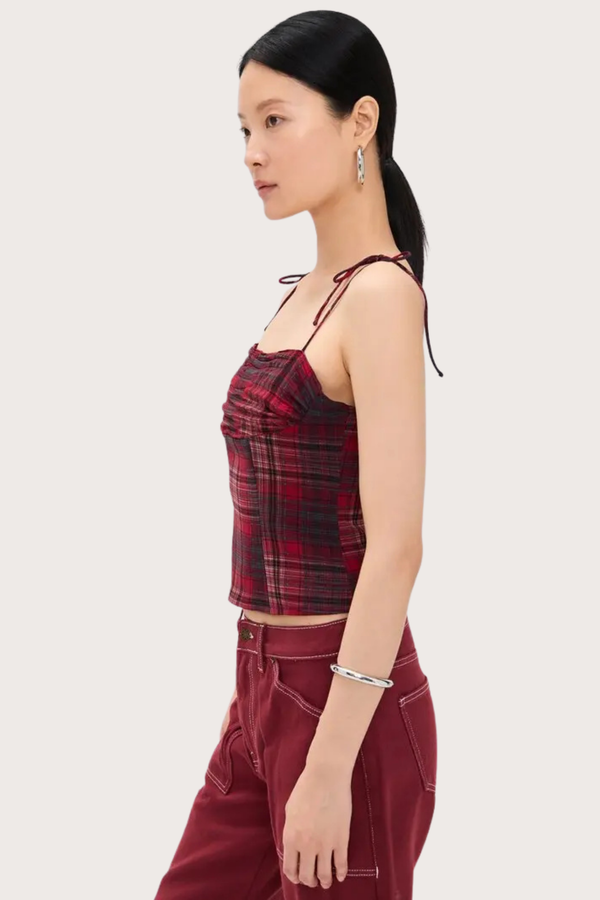 Humphrey Cami in Crimson Plaid
