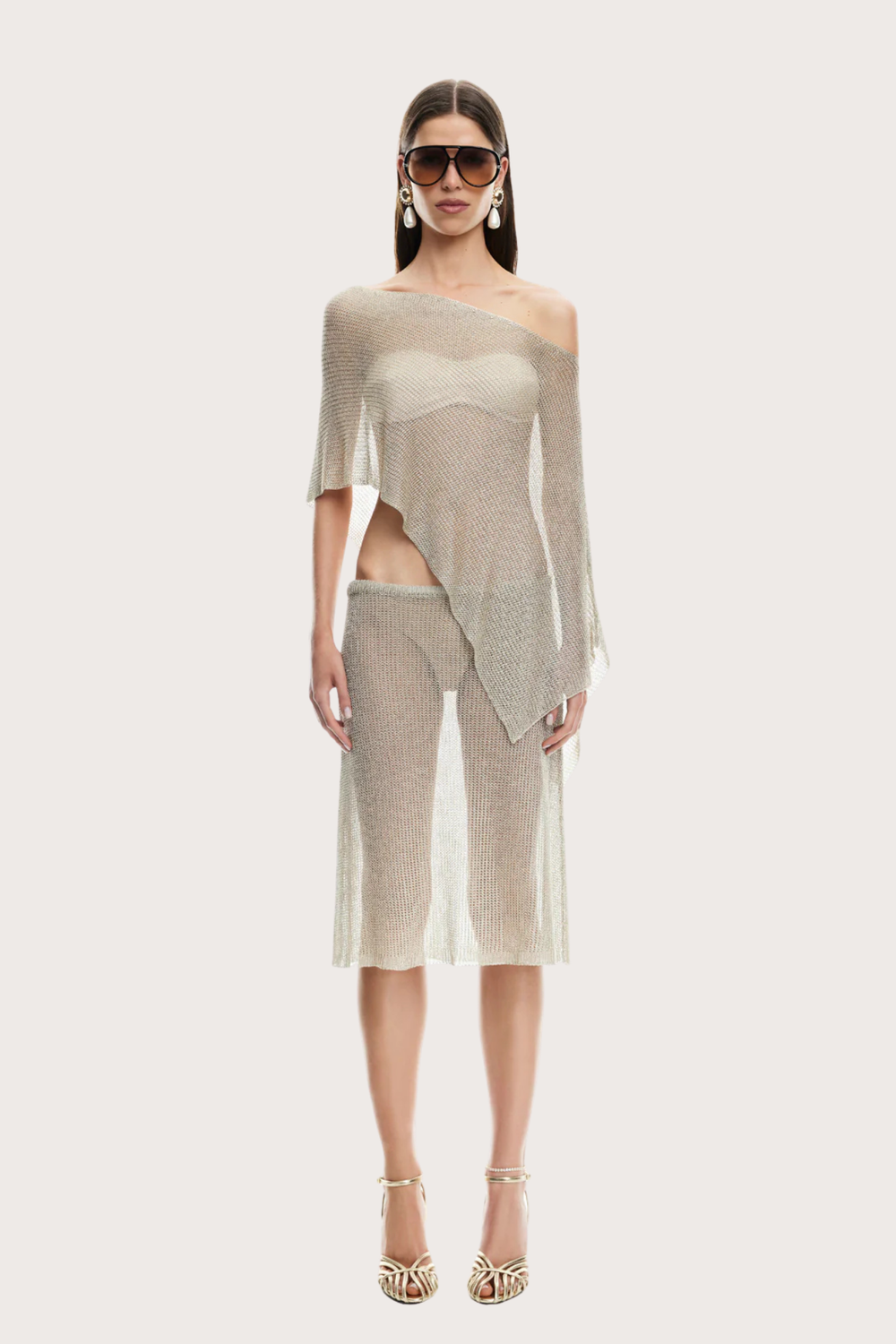 Luminous Poncho in Topaz