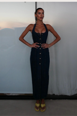 Kenny Maxi Dress in Indigo