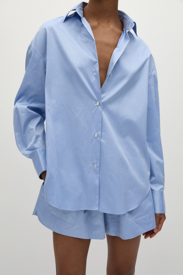 En Vau Oversized Shirt - Blue