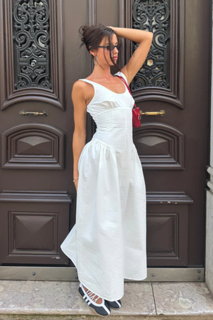 Luna Rosa Maxi Dress in Porcelain