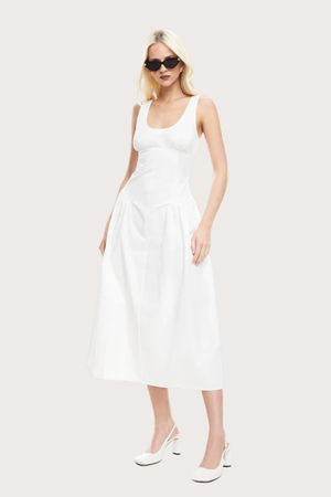 Luna Rosa Maxi Dress in Porcelain