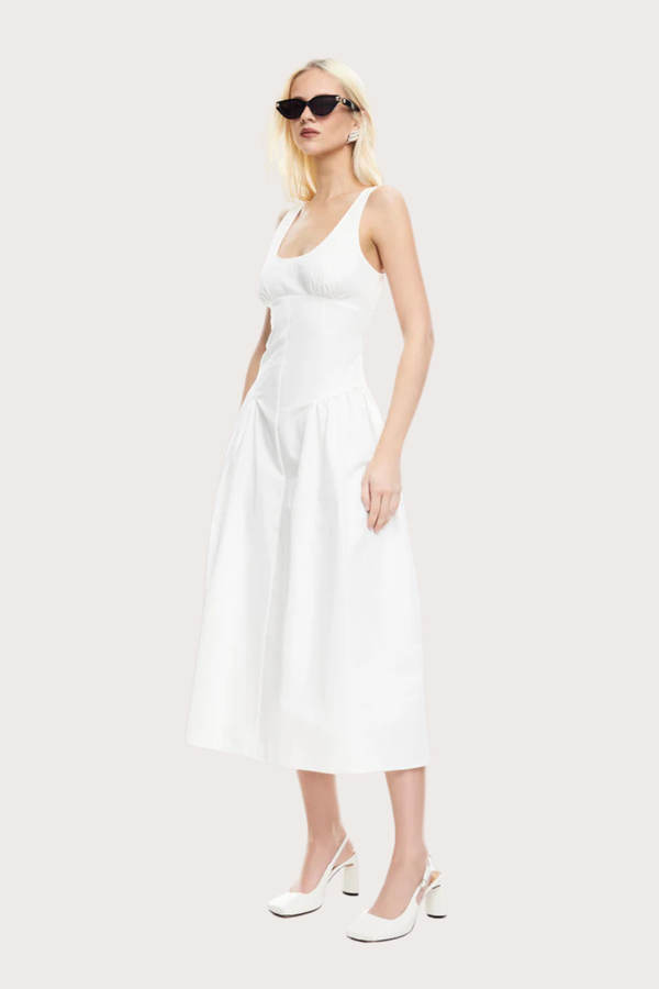 Luna Rosa Maxi Dress in Porcelain