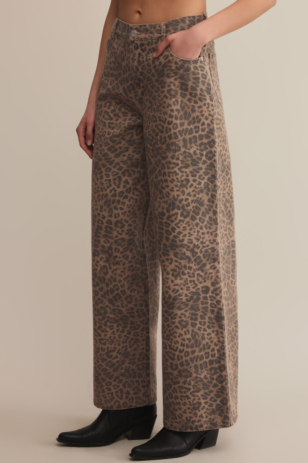 Marli Denim Leopard Pant