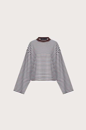 Bloom Long Sleeve Chocolate Sea Stripe