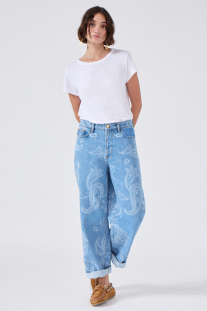 Boyfriend Jeans Jimi Blue Paisley