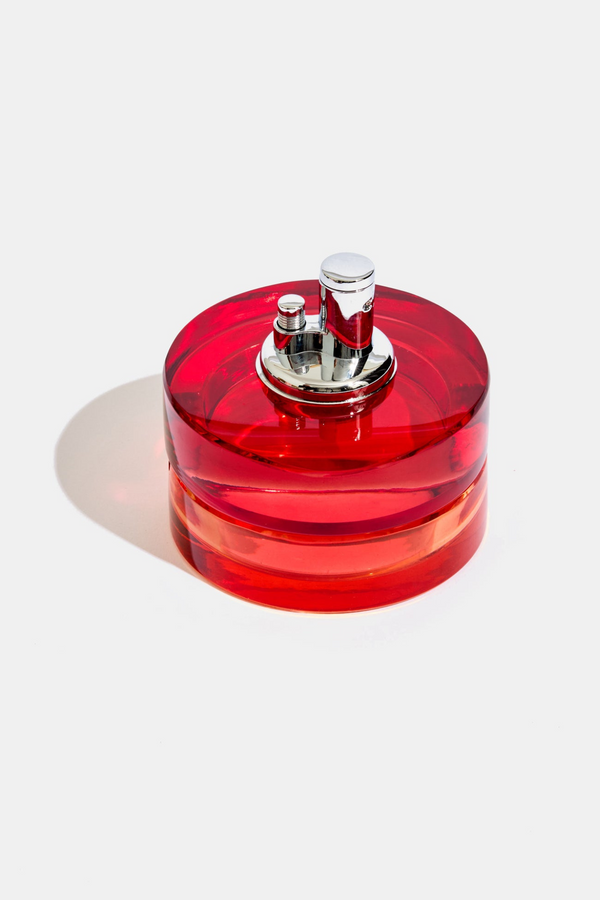 Glass Tabletop Lighter in Cherry Peach