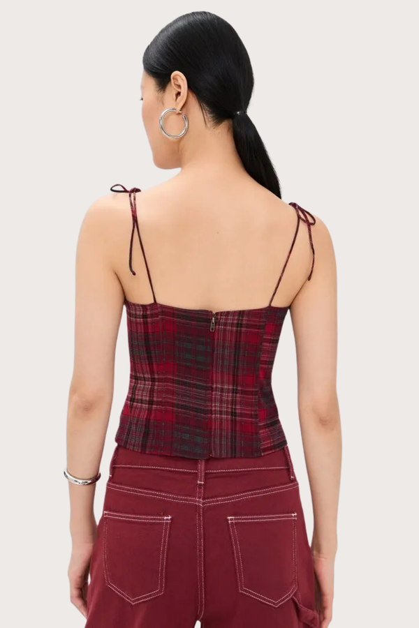 Humphrey Cami in Crimson Plaid