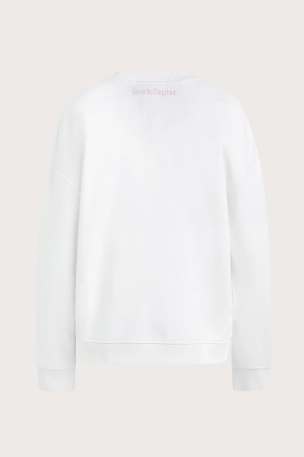 Mom of the Year Sweatshirt in White Whisteria