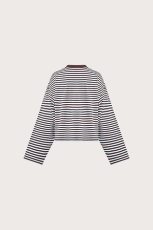 Bloom Long Sleeve Chocolate Sea Stripe