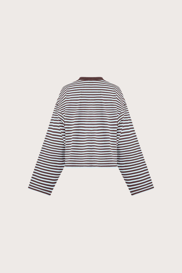 Bloom Long Sleeve Chocolate Sea Stripe