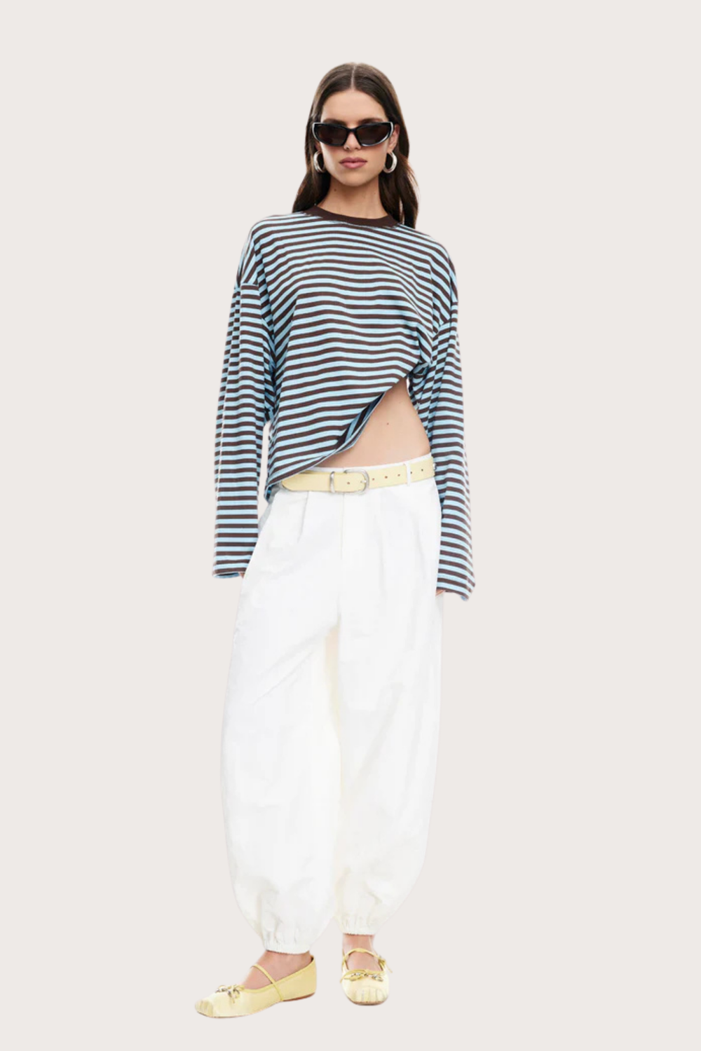 Bloom Long Sleeve Chocolate Sea Stripe