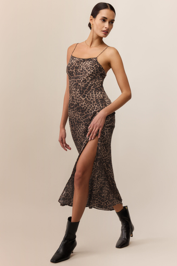 Cielo Leopard Midi Dress