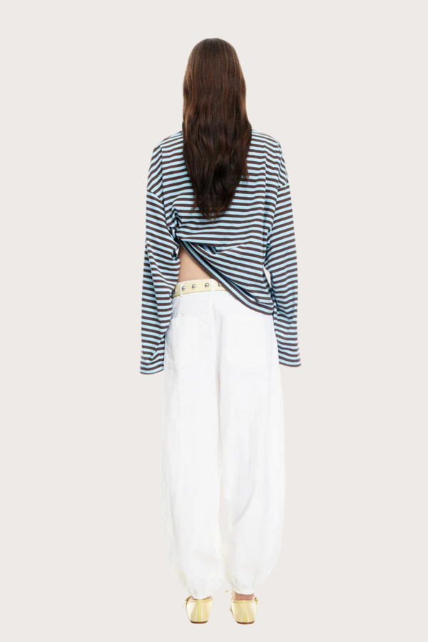 Bloom Long Sleeve Chocolate Sea Stripe