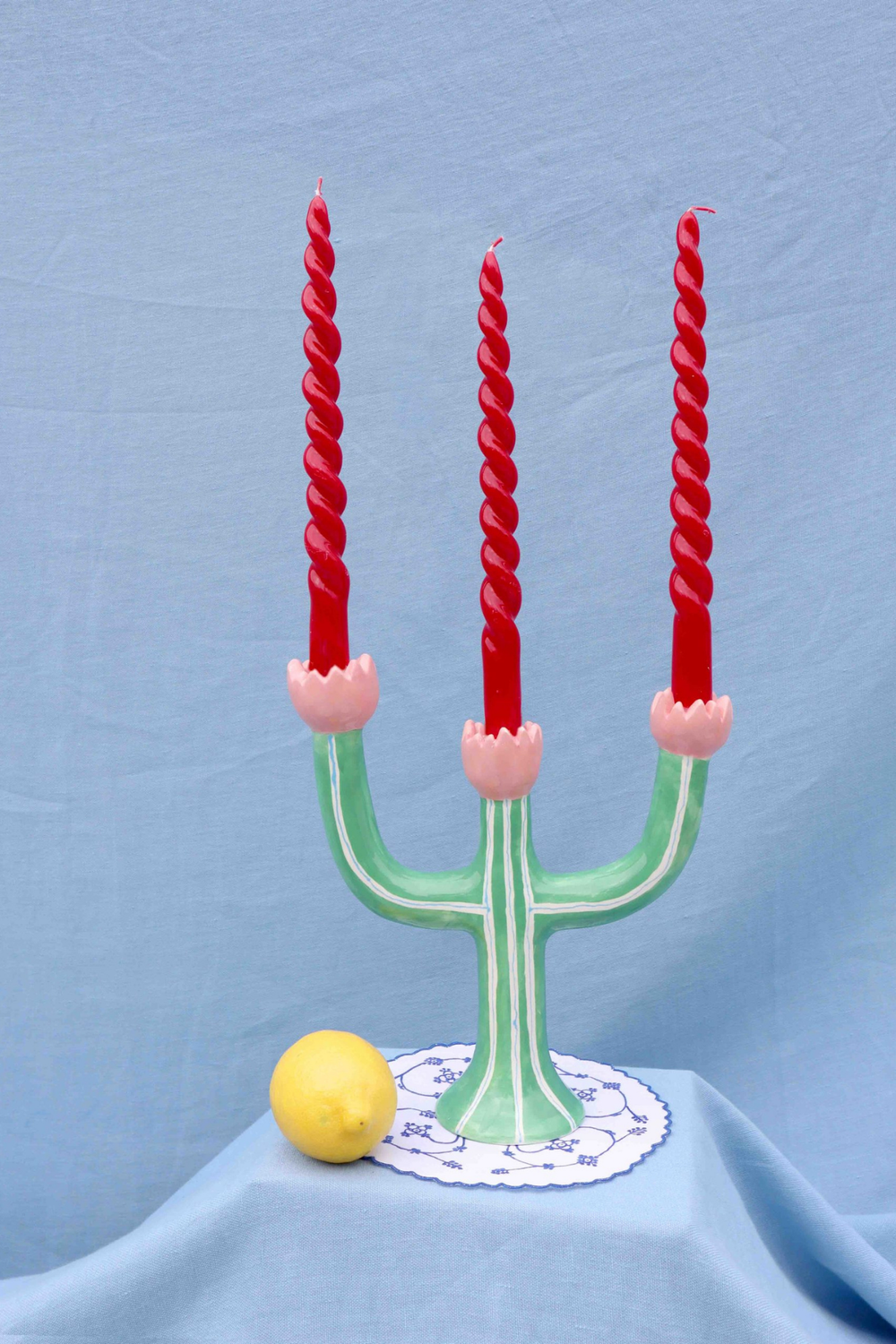 Tulip Green Candleholder