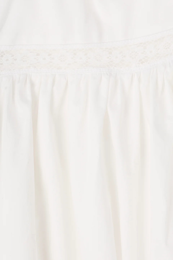 Fiora Midi Dress in Lace White