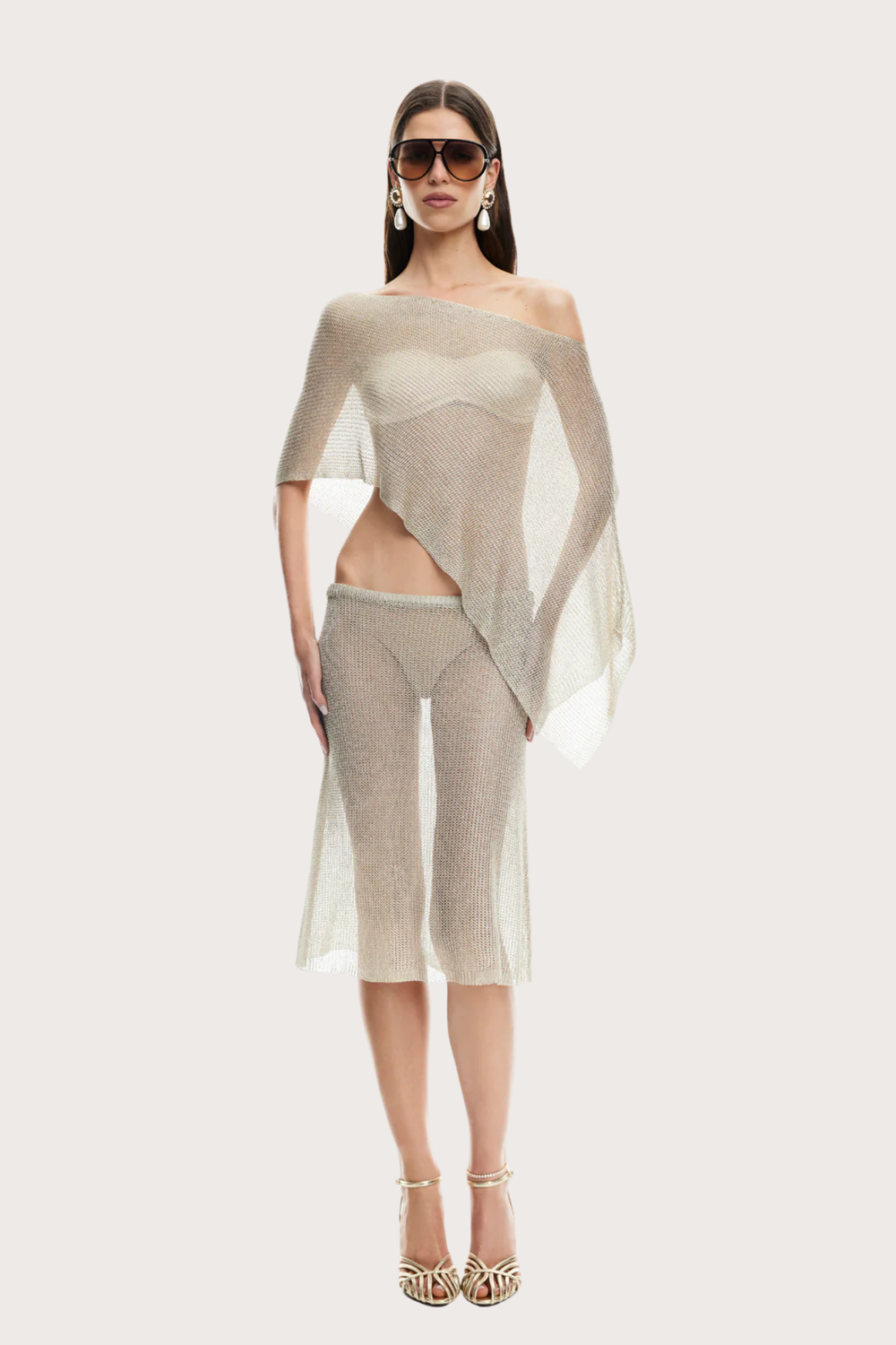 Luminous Poncho in Topaz