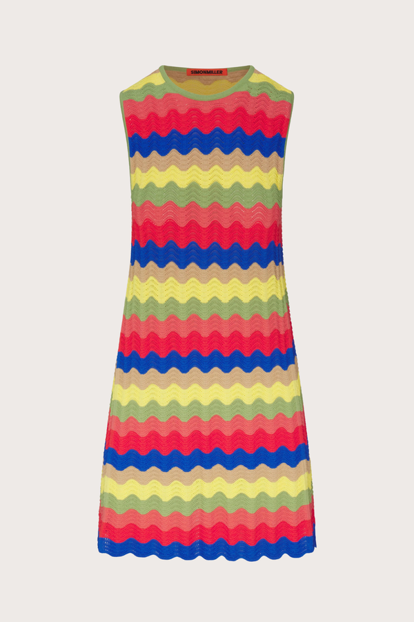 Moji Wave Mini Dress in Tropical Wave