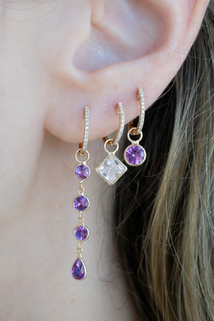 Princess Cut Earring Charm