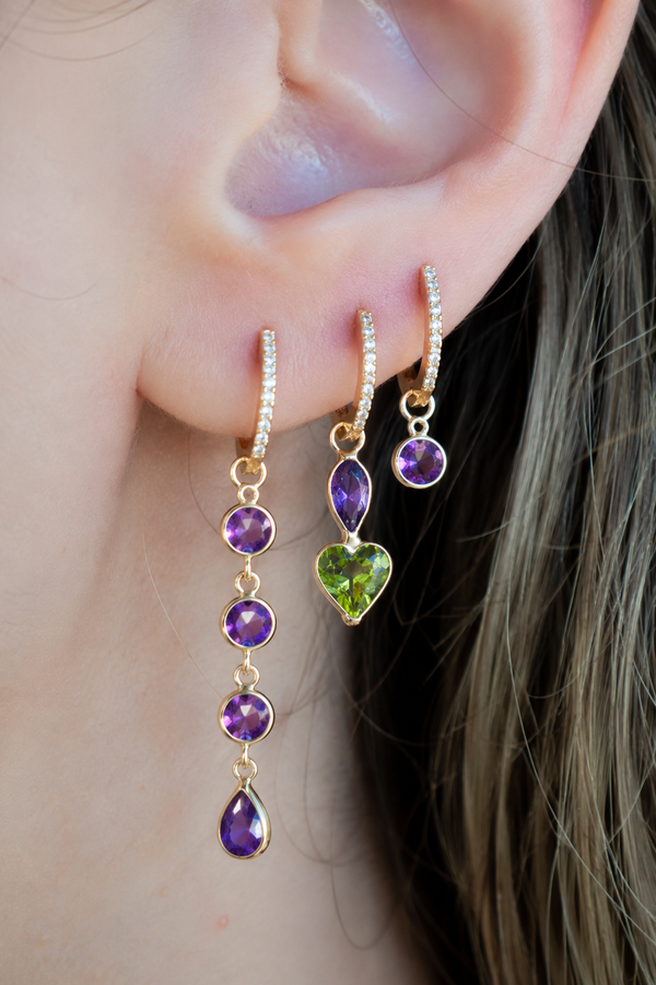 Drop & Heart Earring Charm