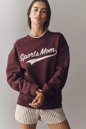 The Sports Mom Sweatshirt in Burgundy