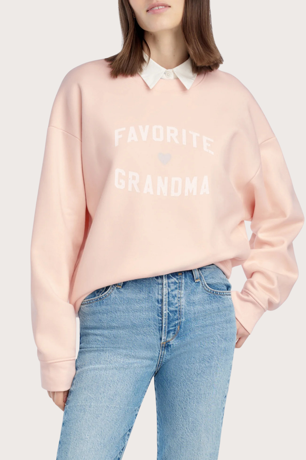 The Favorite Grandma Sweatshirt in Pale Pink Gardenia