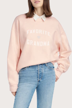 The Favorite Grandma Sweatshirt in Pale Pink Gardenia
