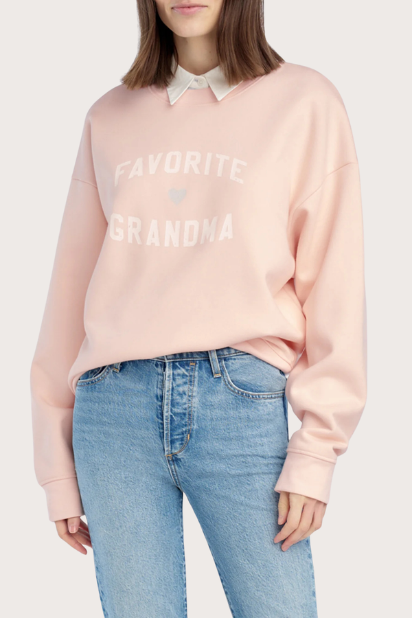 The Favorite Grandma Sweatshirt in Pale Pink Gardenia