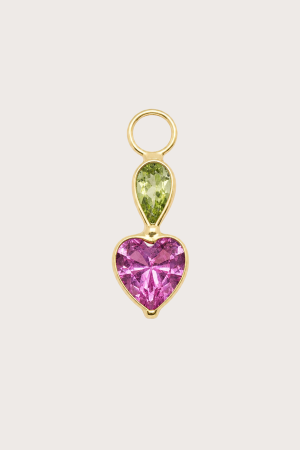 Drop & Heart Earring Charm