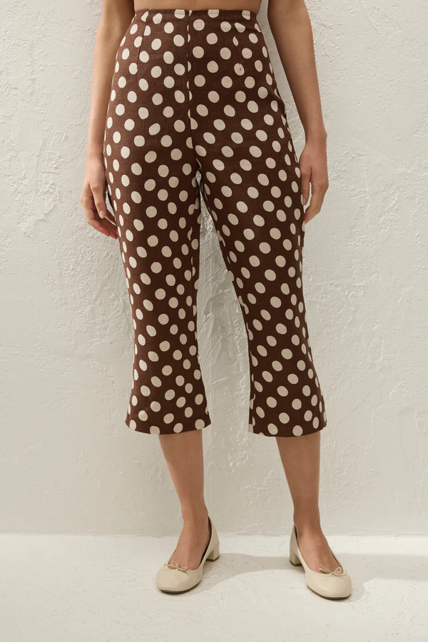 Valeria Capri Pant in Chocolato