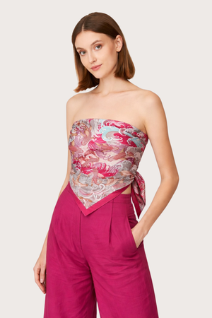 Koi Fish Pink Silk Scarf