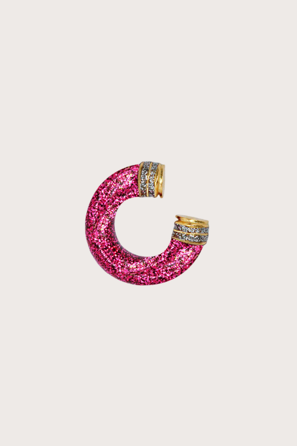Earcuff Orbit Mini Glitter - Fucsia