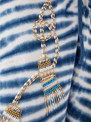 Janis Tassel Beaded Sweatpants