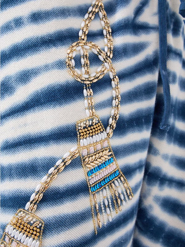 Janis Tassel Beaded Sweatpants